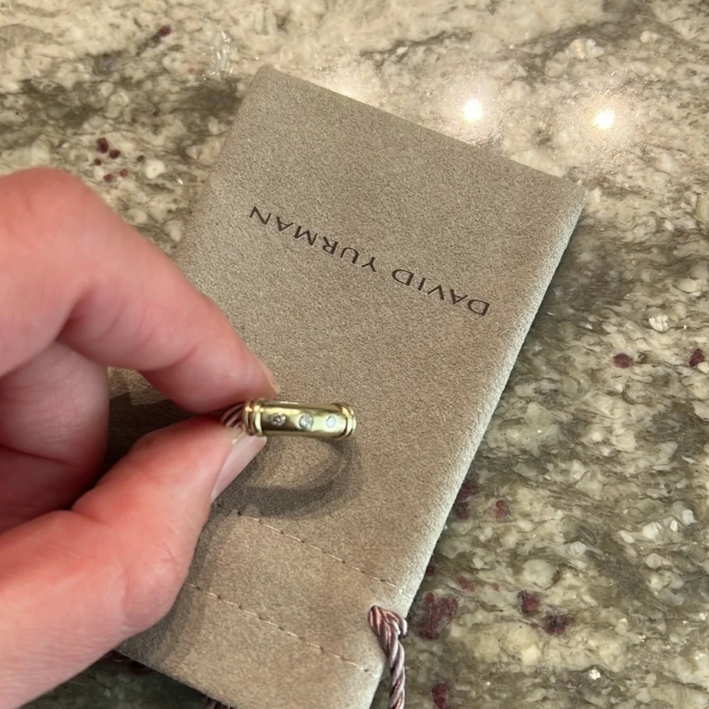 David Yurman gold and silver Diamond ring